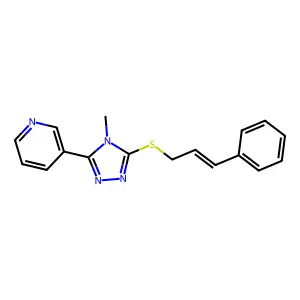 Cinnamyl 4-methyl-5-(3-pyridinyl)-4H-1,2,4-triazol-3-YL sulfide structure