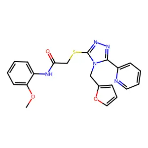 2-{[4-(furan-2-ylmethyl)-5-(pyridin-2-yl)-4H-1,2,4-triazol-3-yl]sulfanyl}-N-(2-methoxyphenyl)acetamide structure
