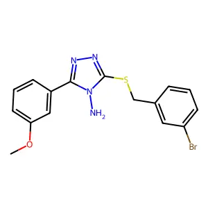 3-[(3-Bromophenyl)methylthio]-5-(3-methoxyphenyl)-1,2,4-triazole-4-ylamine structure