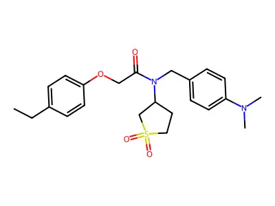 N-[4-(dimethylamino)benzyl]-N-(1,1-dioxidotetrahydrothiophen-3-yl)-2-(4-ethylphenoxy)acetamide structure