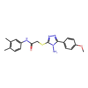 2-((4-amino-5-(4-methoxyphenyl)-4H-1,2,4-triazol-3-yl)thio)-N-(3,4-dimethylphenyl)acetamide structure