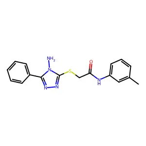 2-((4-amino-5-phenyl-4H-1,2,4-triazol-3-yl)thio)-N-(m-tolyl)acetamide structure