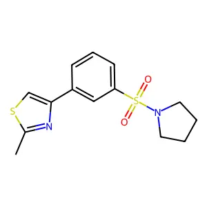 2-Methyl-4-[3-(pyrrolidin-1-ylsulfonyl)phenyl]-1,3-thiazole structure