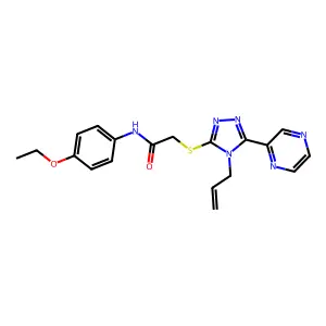 N-(4-ethoxyphenyl)-2-{[4-(prop-2-en-1-yl)-5-(pyrazin-2-yl)-4H-1,2,4-triazol-3-yl]sulfanyl}acetamide structure