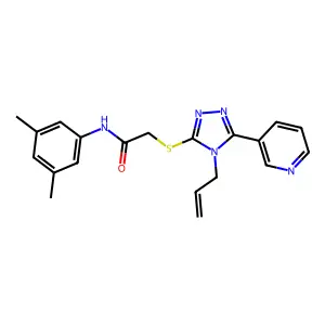 N-(3,5-dimethylphenyl)-2-{[4-(prop-2-en-1-yl)-5-(pyridin-3-yl)-4H-1,2,4-triazol-3-yl]sulfanyl}acetamide structure