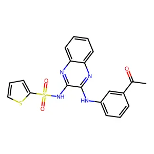 N-(3-((3-acetylphenyl)amino)quinoxalin-2-yl)thiophene-2-sulfonamide structure