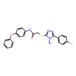 2-((4-Amino-5-(4-CL-PH)-4H-1,2,4-triazol-3-YL)thio)-N-(4-phenoxyphenyl)acetamide structure