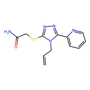 2-{[4-(prop-2-en-1-yl)-5-(pyridin-2-yl)-4H-1,2,4-triazol-3-yl]sulfanyl}acetamide structure