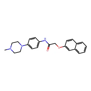 N-[4-(4-methylpiperazin-1-yl)phenyl]-2-naphthalen-2-yloxyacetamide structure
