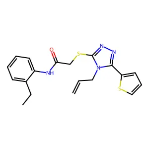 2-((4-Allyl-5-(2-thienyl)-4H-1,2,4-triazol-3-YL)thio)-N-(2-ethylphenyl)acetamide structure