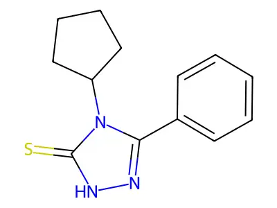 4-cyclopentyl-5-phenyl-4H-1,2,4-triazole-3-thiol structure