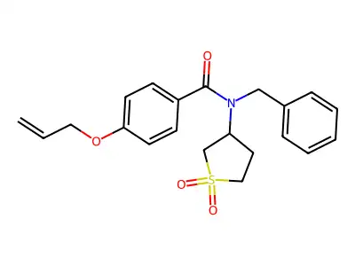 4-(allyloxy)-N-benzyl-N-(1,1-dioxidotetrahydrothiophen-3-yl)benzamide structure