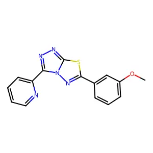 6-(3-Methoxyphenyl)-3-pyridin-2-yl-[1,2,4]triazolo[3,4-b][1,3,4]thiadiazole structure