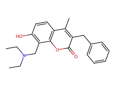 3-benzyl-8-[(diethylamino)methyl]-7-hydroxy-4-methyl-2H-chromen-2-one structure