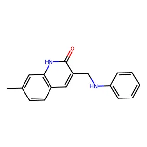 3-(anilinomethyl)-7-methylquinolin-2(1H)-one structure