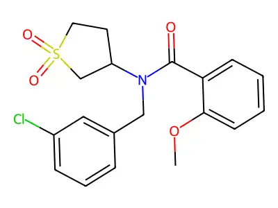 N-(3-chlorobenzyl)-N-(1,1-dioxidotetrahydrothiophen-3-yl)-2-methoxybenzamide structure