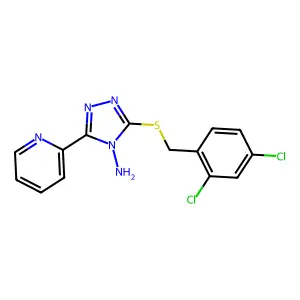 3-[(2,4-Dichlorophenyl)methylthio]-5-(2-pyridyl)-1,2,4-triazole-4-ylamine structure