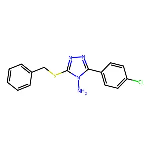 3-(benzylsulfanyl)-5-(4-chlorophenyl)-4H-1,2,4-triazol-4-amine structure