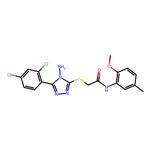 2-{[4-amino-5-(2,4-dichlorophenyl)-4H-1,2,4-triazol-3-yl]sulfanyl}-N-(2-methoxy-5-methylphenyl)acetamide structure