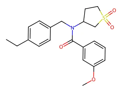 N-(1,1-dioxidotetrahydrothiophen-3-yl)-N-(4-ethylbenzyl)-3-methoxybenzamide structure
