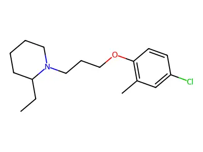 1-[3-(4-Chloro-2-methylphenoxy)propyl]-2-ethylpiperidine structure