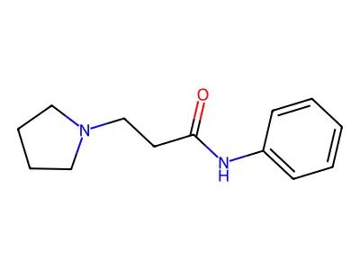 N-phenyl-3-pyrrolidin-1-ylpropanamide structure