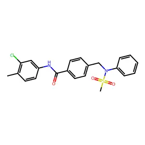 N-(3-Chloro-4-methyl-phenyl)-4-[(methylsulfonyl-phenyl-amino)methyl]benzamide structure