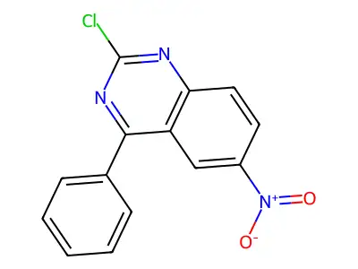 2-Chloro-6-nitro-4-phenylquinazoline structure