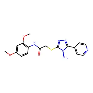 2-((4-amino-5-(pyridin-4-yl)-4H-1,2,4-triazol-3-yl)thio)-N-(2,4-dimethoxyphenyl)acetamide structure