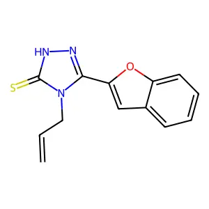 4-Allyl-5-benzofuran-2-yl-4H-[1,2,4]triazole-3-thiol structure