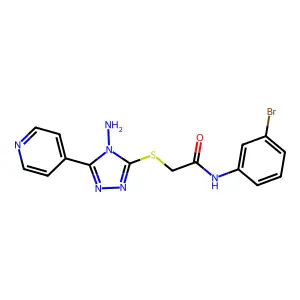 C15H13BrN6OS structure