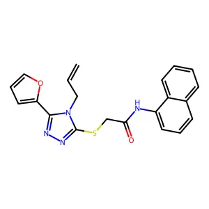 2-{[5-(furan-2-yl)-4-(prop-2-en-1-yl)-4H-1,2,4-triazol-3-yl]sulfanyl}-N-(naphthalen-1-yl)acetamide structure