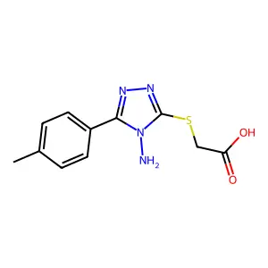 2-((4-Amino-5-(p-tolyl)-4H-1,2,4-triazol-3-yl)thio)acetic acid structure
