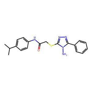 2-((4-amino-5-phenyl-4H-1,2,4-triazol-3-yl)thio)-N-(4-isopropylphenyl)acetamide structure