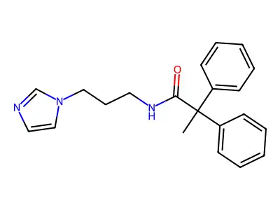 N-[3-(1H-imidazol-1-yl)propyl]-2,2-diphenylpropanamide structure