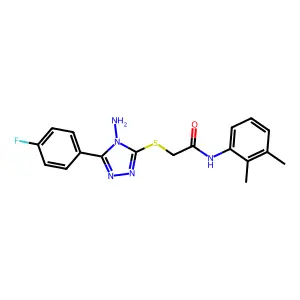 2-{[4-amino-5-(4-fluorophenyl)-4H-1,2,4-triazol-3-yl]sulfanyl}-N-(2,3-dimethylphenyl)acetamide structure