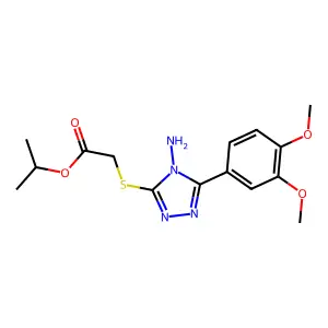 Isopropyl ((4-amino-5-(3,4-dimethoxyphenyl)-4H-1,2,4-triazol-3-YL)thio)acetate structure