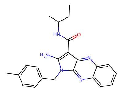 2-amino-N-(sec-butyl)-1-(4-methylbenzyl)-1H-pyrrolo[2,3-b]quinoxaline-3-carboxamide structure