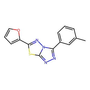 6-(2-Furyl)-3-(3-methylphenyl)[1,2,4]triazolo[3,4-b][1,3,4]thiadiazole structure