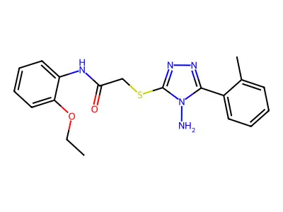 2-{[4-amino-5-(2-methylphenyl)-4H-1,2,4-triazol-3-yl]sulfanyl}-N-(2-ethoxyphenyl)acetamide structure