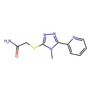 2-{[4-methyl-5-(pyridin-2-yl)-4H-1,2,4-triazol-3-yl]sulfanyl}acetamide structure