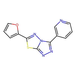 6-(Furan-2-yl)-3-pyridin-3-yl-[1,2,4]triazolo[3,4-b][1,3,4]thiadiazole structure