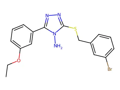 3-[(3-Bromophenyl)methylthio]-5-(3-ethoxyphenyl)-1,2,4-triazole-4-ylamine structure