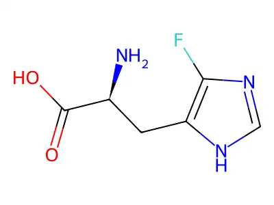 2-amino-3-(5-fluoro-3H-imidazol-4-yl)propanoic acid structure