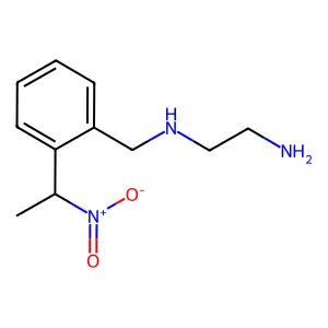 N-((2-(1-Nitroethyl)phenyl)methyl)-1,2-ethanediamine structure