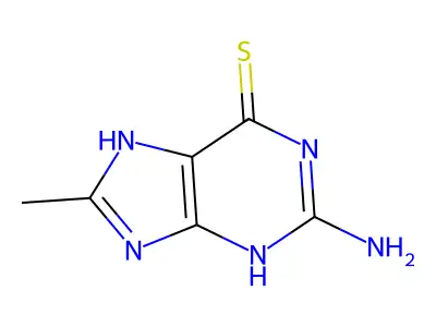 8-methyl-6-thioguanine structure