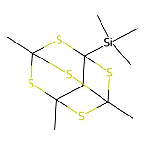 1,5,7-Trimethyl-3-(trimethylsilyl)-2,4,6,8,9-pentathiaadamantane structure