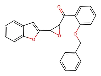 (3-(Benzofuran-2-yl)oxiran-2-yl)(2-(benzyloxy)phenyl)methanone structure