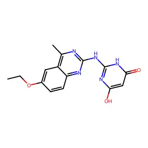 2-[(6-Ethoxy-4-methylquinazolin-2-yl)amino]pyrimidine-4,6-diol structure