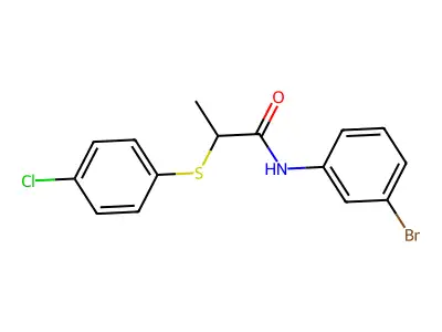 N-(3-Bromophenyl)-2-(4-chlorophenyl)sulfanyl-propanamide structure
